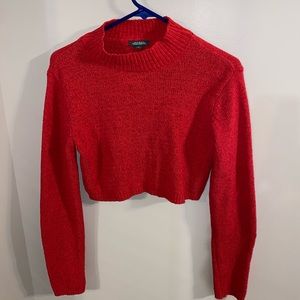 Red Cropped Sweater